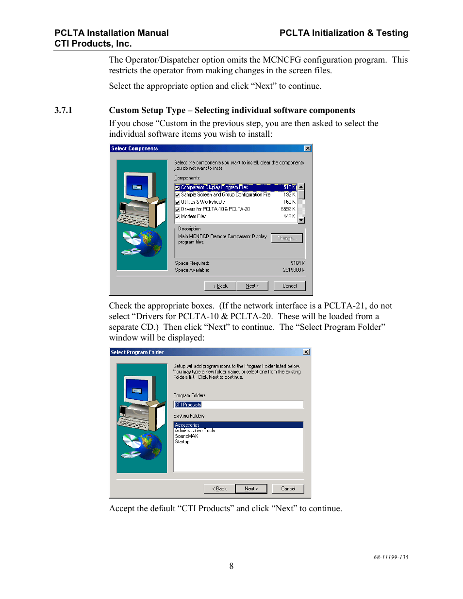 CTI Products PCLTA PCI Interface User Manual | Page 12 / 33