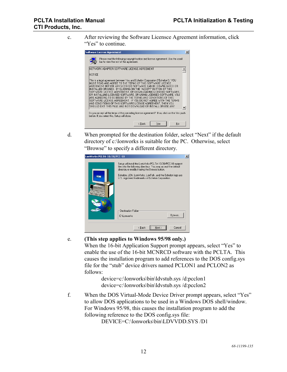 CTI Products PCLTA PCI Interface User Manual | Page 16 / 33