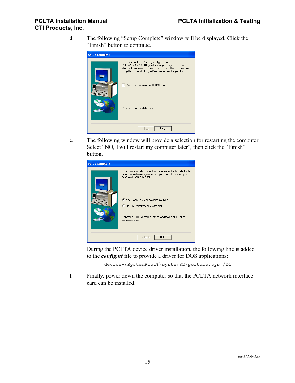 CTI Products PCLTA PCI Interface User Manual | Page 19 / 33
