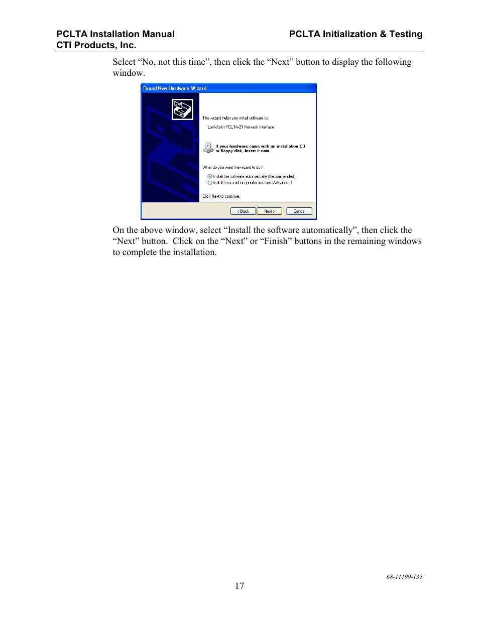 CTI Products PCLTA PCI Interface User Manual | Page 21 / 33