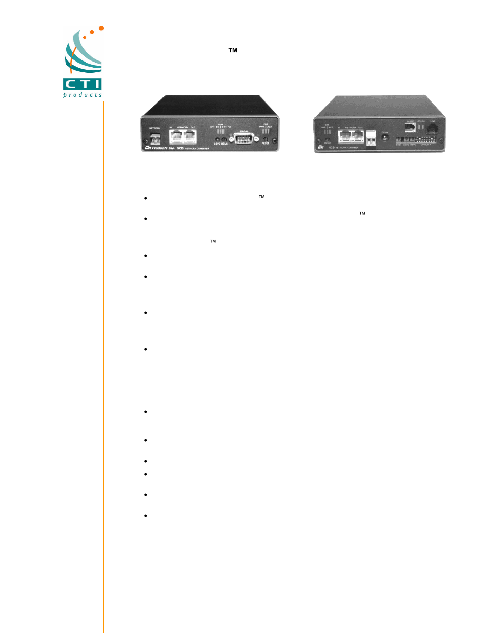 CTI Products EXB-IP Ethernet System Extender User Manual | 4 pages