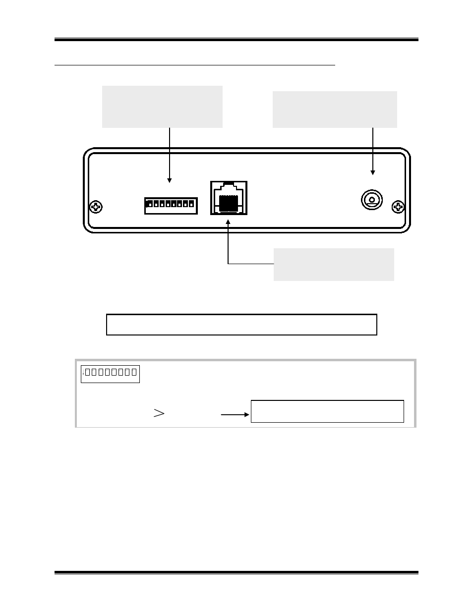 Rear panel, 10base-t warning, Option switch settings | Option switches, Ethernet connector, Anel, Figure 4 exb-ip module rear panel | CTI Products EXB-IP Ethernet System Extender User Manual | Page 12 / 63