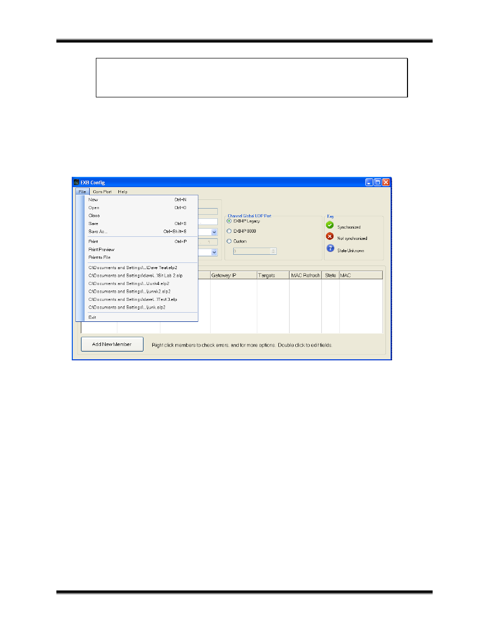 Exb config additional functions, Loading an existing configuration | CTI Products EXB-IP Ethernet System Extender User Manual | Page 28 / 63