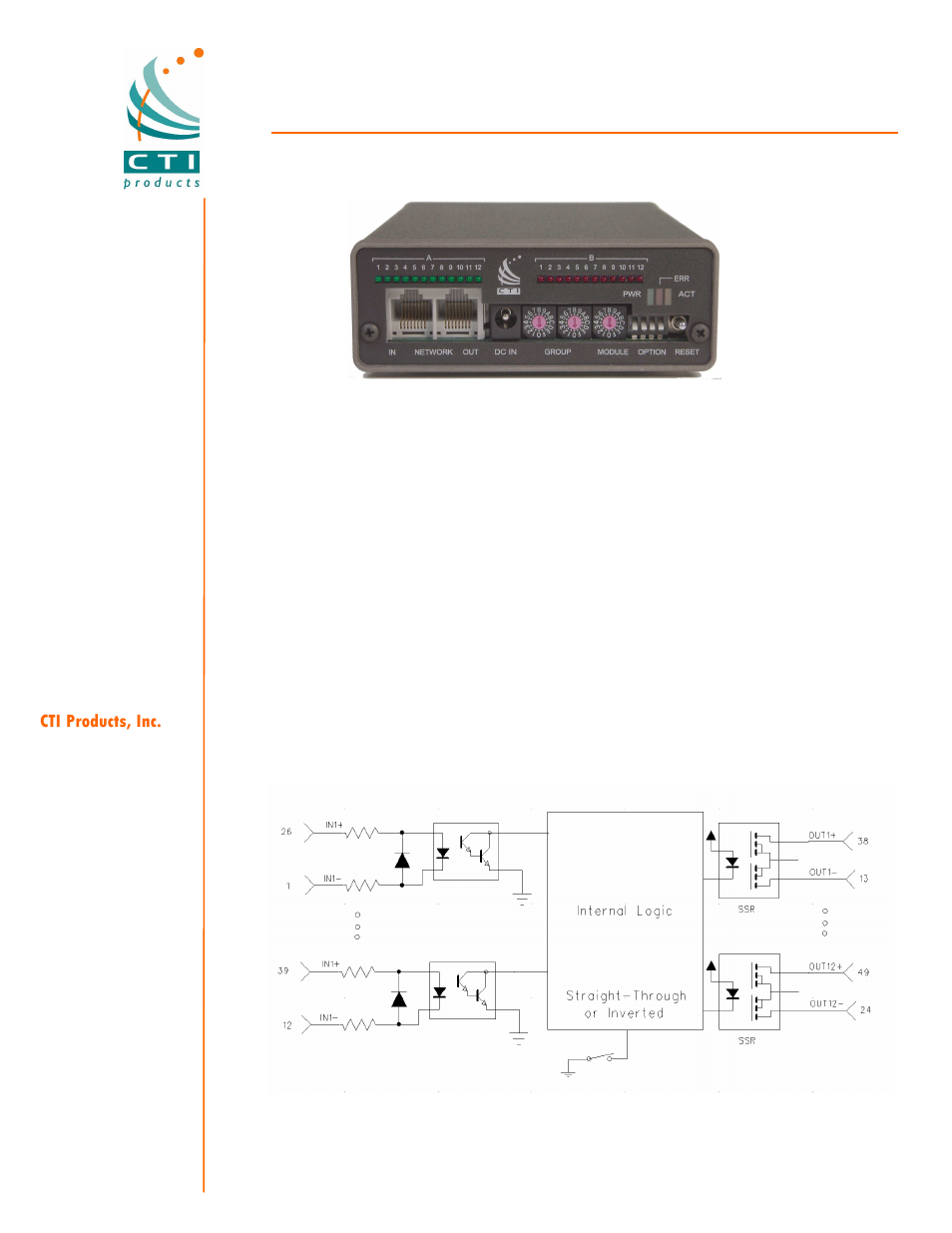 CTI Products GPIO-CVT Buffer/Logic Converter User Manual | 2 pages