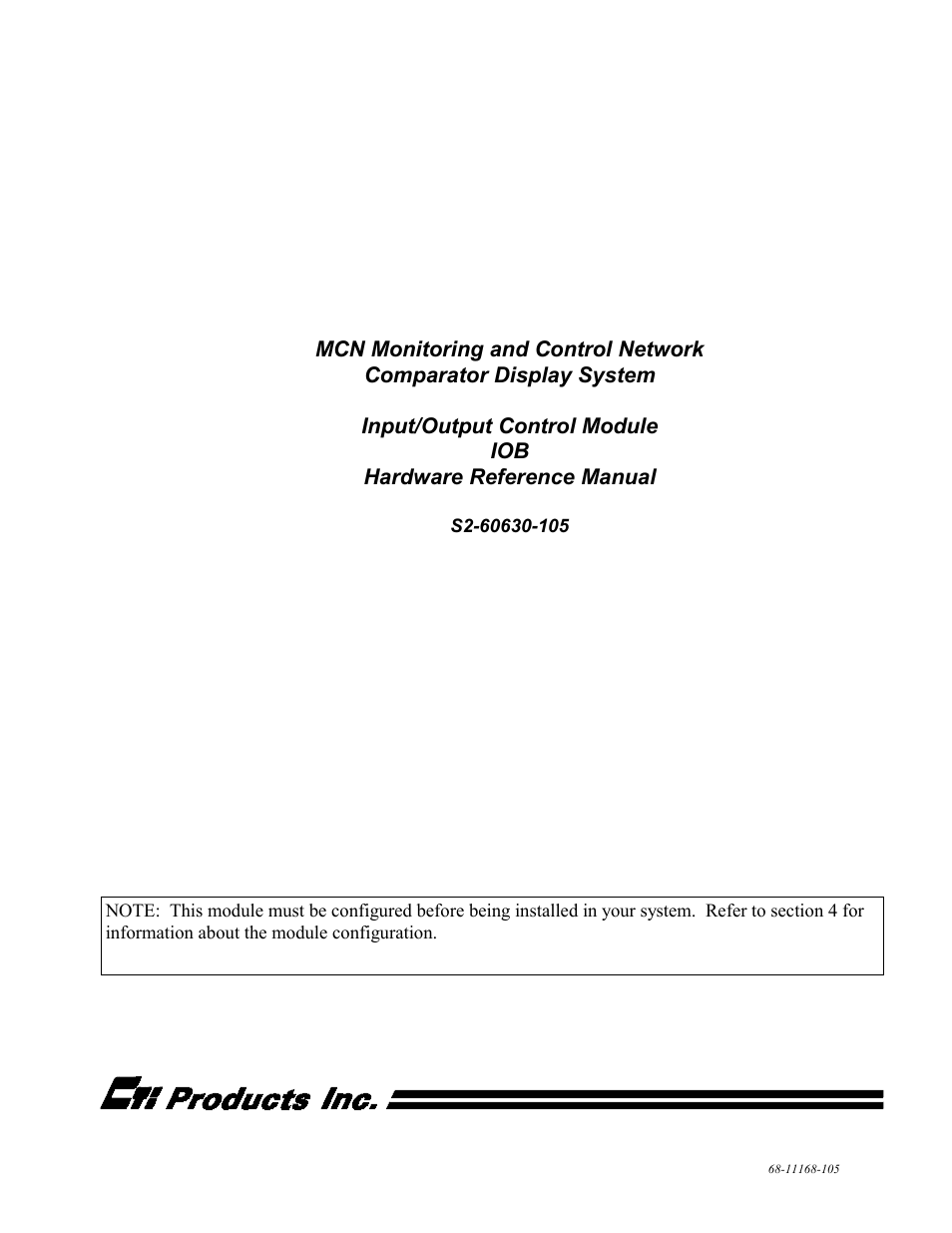 CTI Products IOB I/O Interface User Manual | 33 pages
