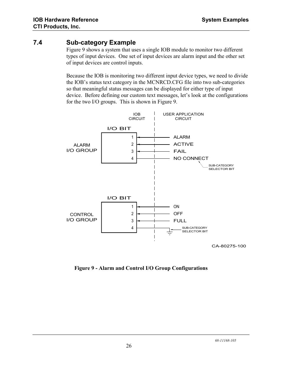 Sub-category example, 4 sub-category example | CTI Products IOB I/O Interface User Manual | Page 31 / 33