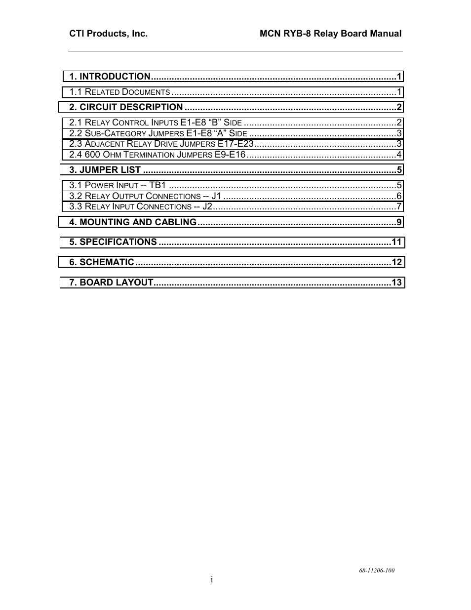 CTI Products RYB-8 Relay Board User Manual | Page 3 / 17