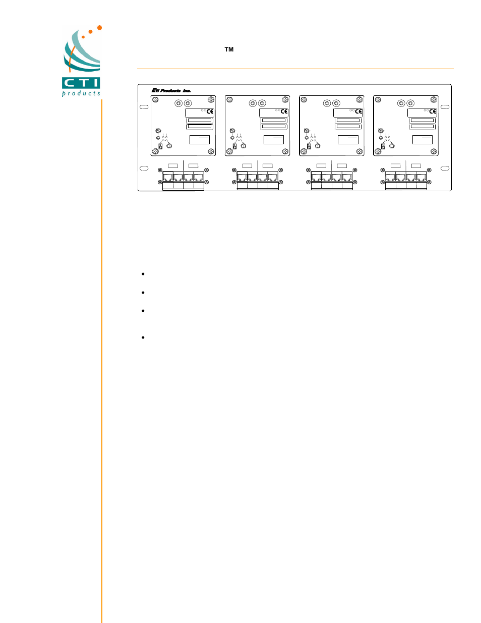 CTI Products Quad Router Panel User Manual | 2 pages