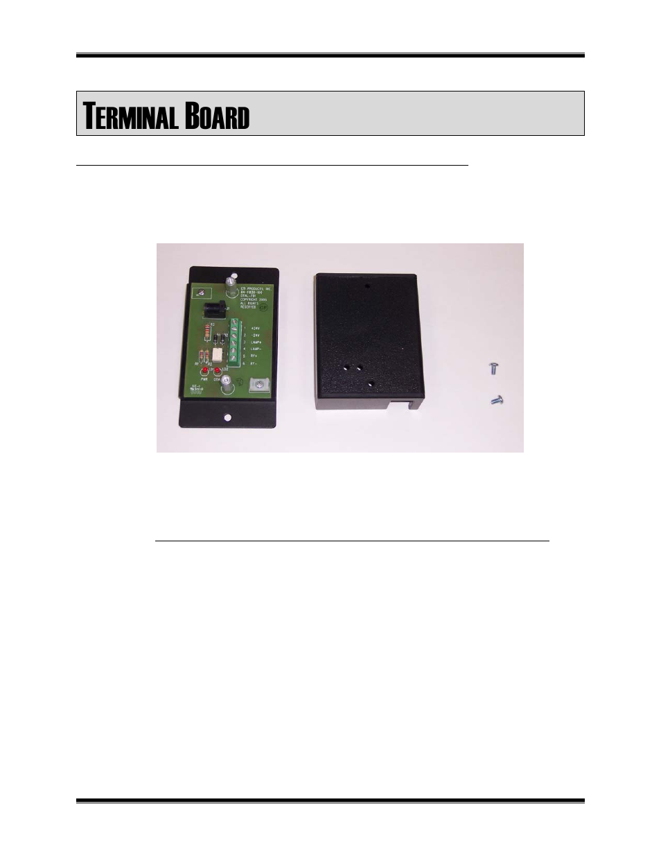 Terminal board, Introduction, Ntroduction | Erminal, Oard | CTI Products OTAL On-the Air Terminal Board and Lamp User Manual | Page 5 / 14