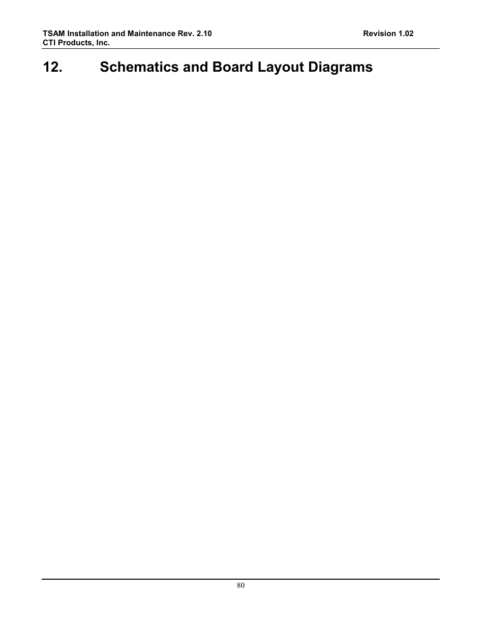 Schematics and board layout diagrams | CTI Products TSAM Transmitter Steering & Audio Matrix User Manual | Page 88 / 97