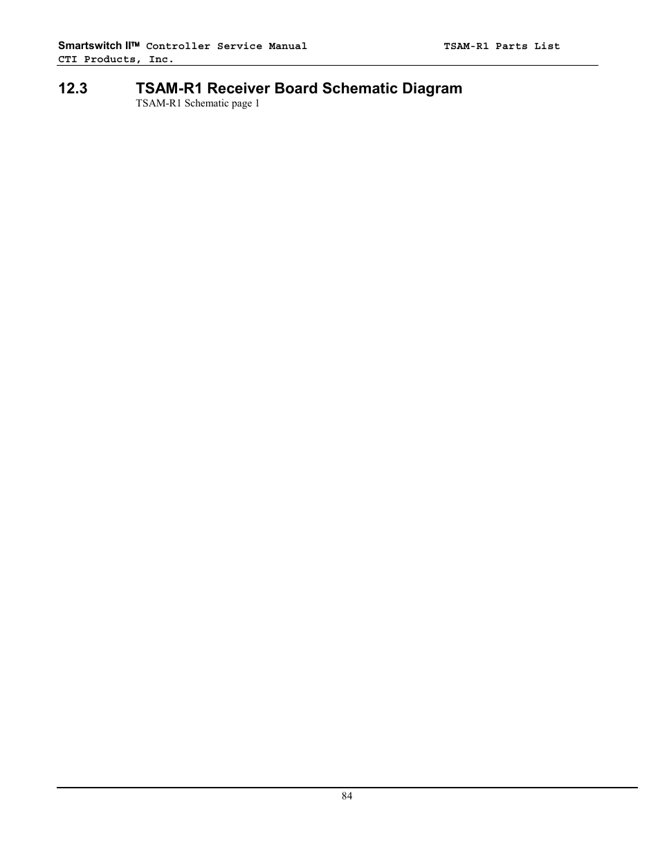 Tsam-r1 receiver board schematic diagram, 3 tsam-r1 receiver board schematic diagram | CTI Products TSAM Transmitter Steering & Audio Matrix User Manual | Page 92 / 97