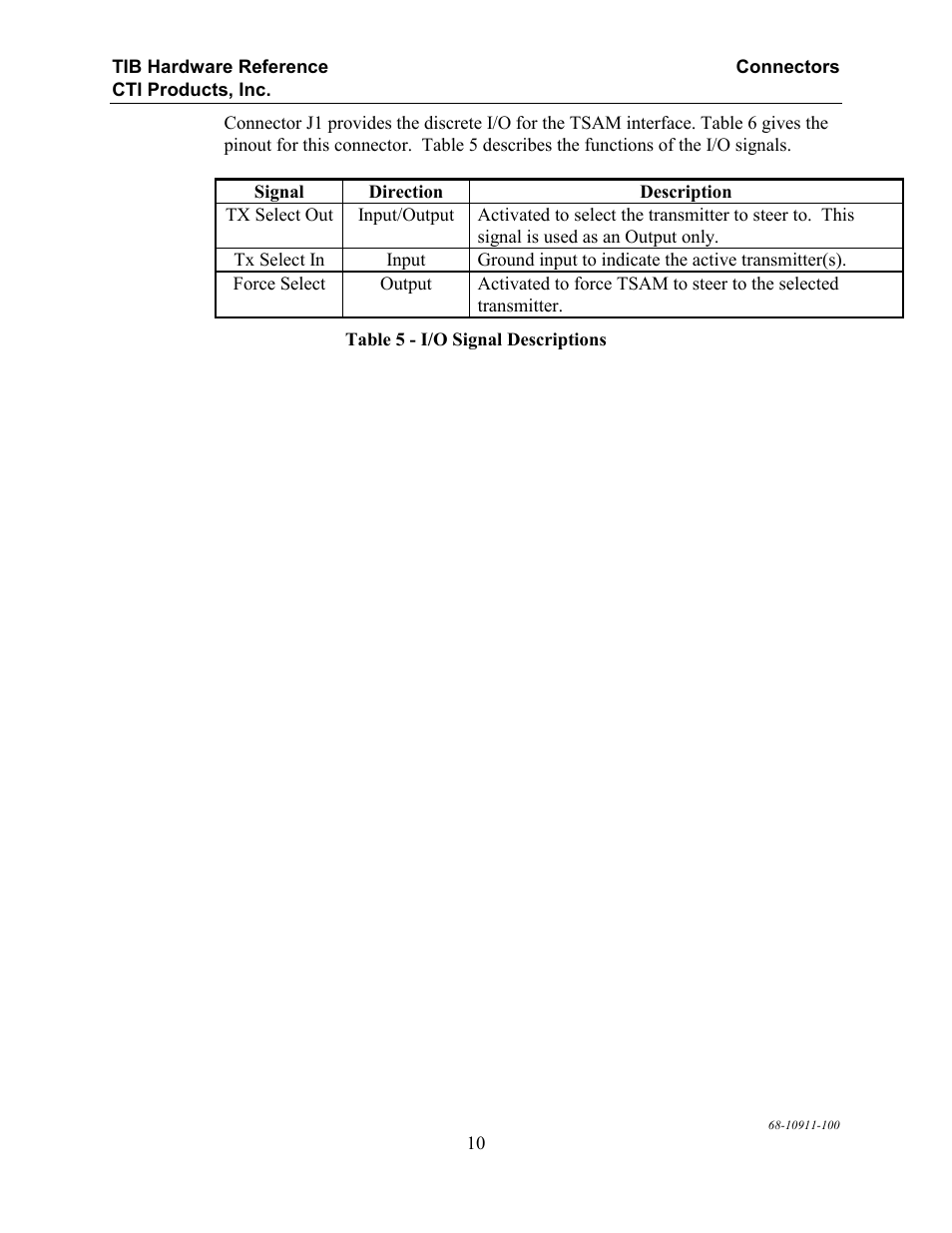 CTI Products TIB TSAM Interface User Manual | Page 15 / 24