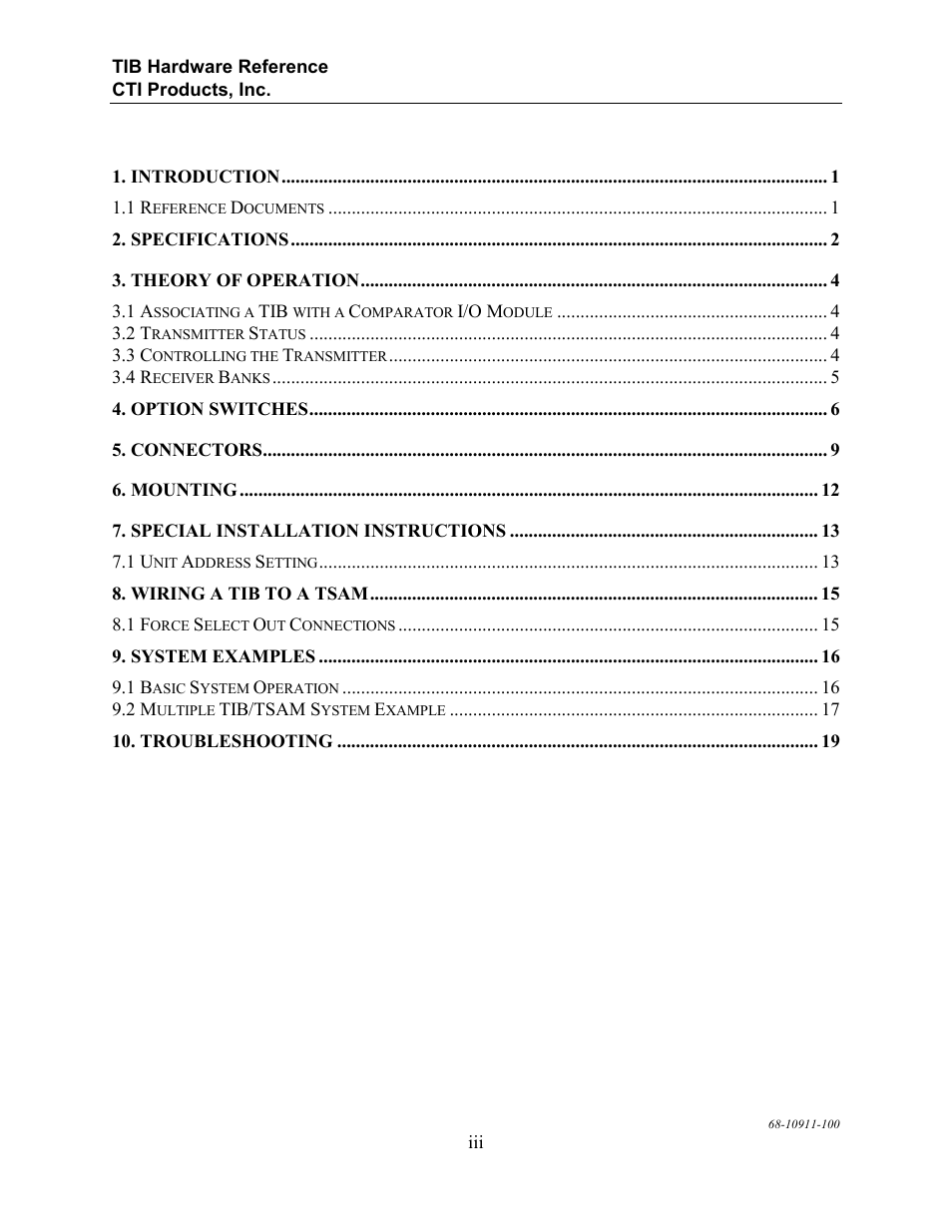 CTI Products TIB TSAM Interface User Manual | Page 5 / 24