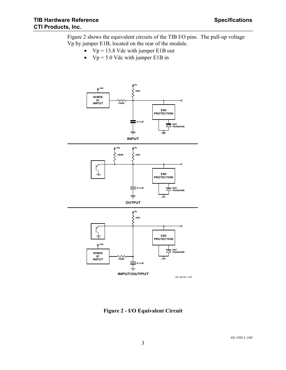 Figure 2 - i/o equivalent circuit | CTI Products TIB TSAM Interface User Manual | Page 8 / 24