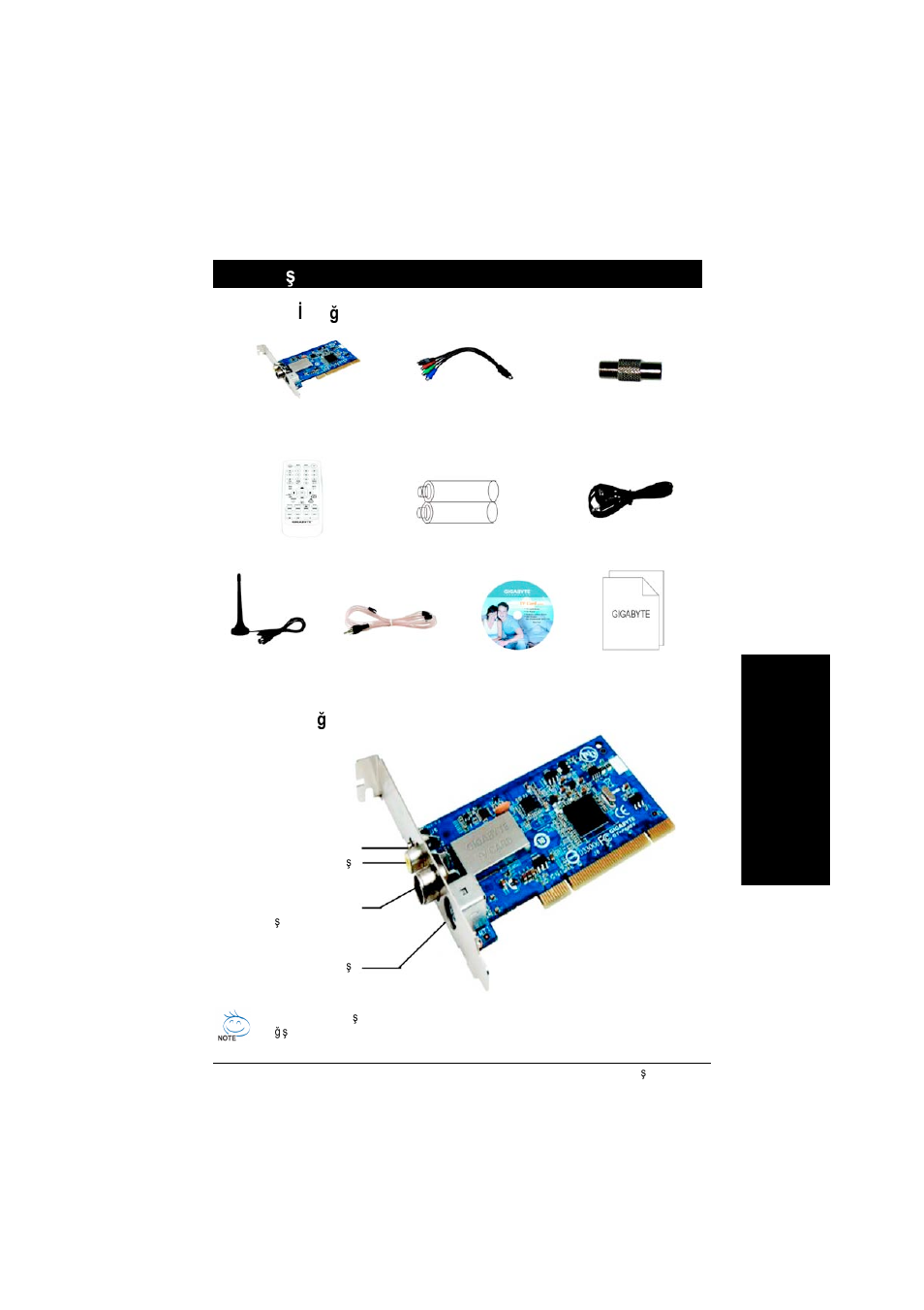 2 çalıştırma talimatı, Türkçe, Paket içeriği | Aygıtı bağlama | GIGABYTE GT-P8000 User Manual | Page 21 / 37