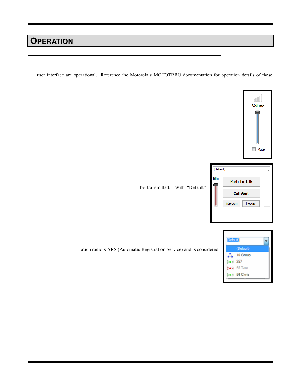 Operation, Ontrols, Volume global control | Talk/listen controls, Peration, Turbovui solo user guide | CTI Products TurboVUi Solo Client Software User Manual | Page 8 / 16