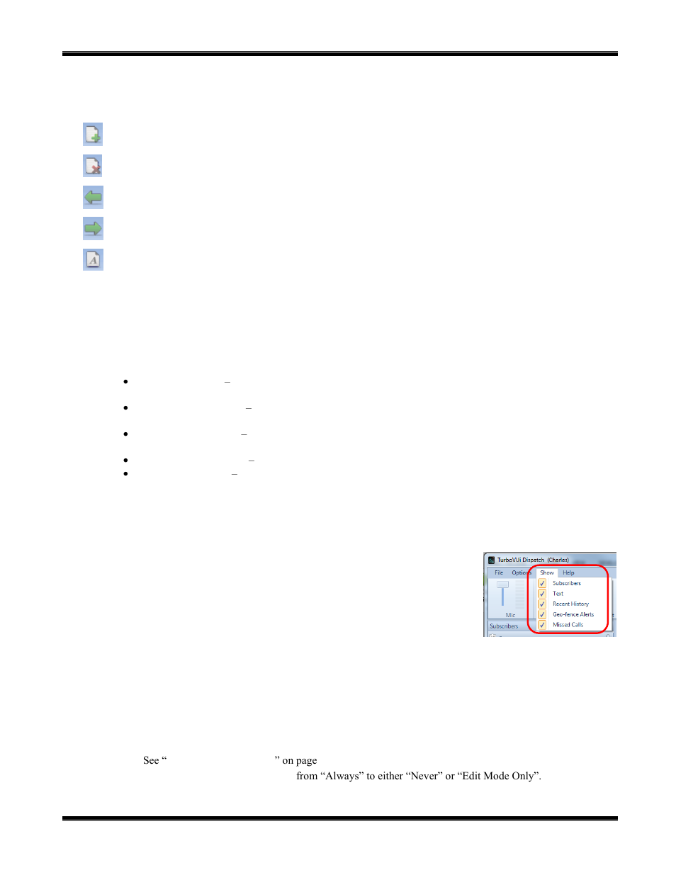 Show and arrange panels, Show panels, Voice-only configuration | CTI Products TurboVUi Dispatch Client Software User Manual | Page 17 / 48