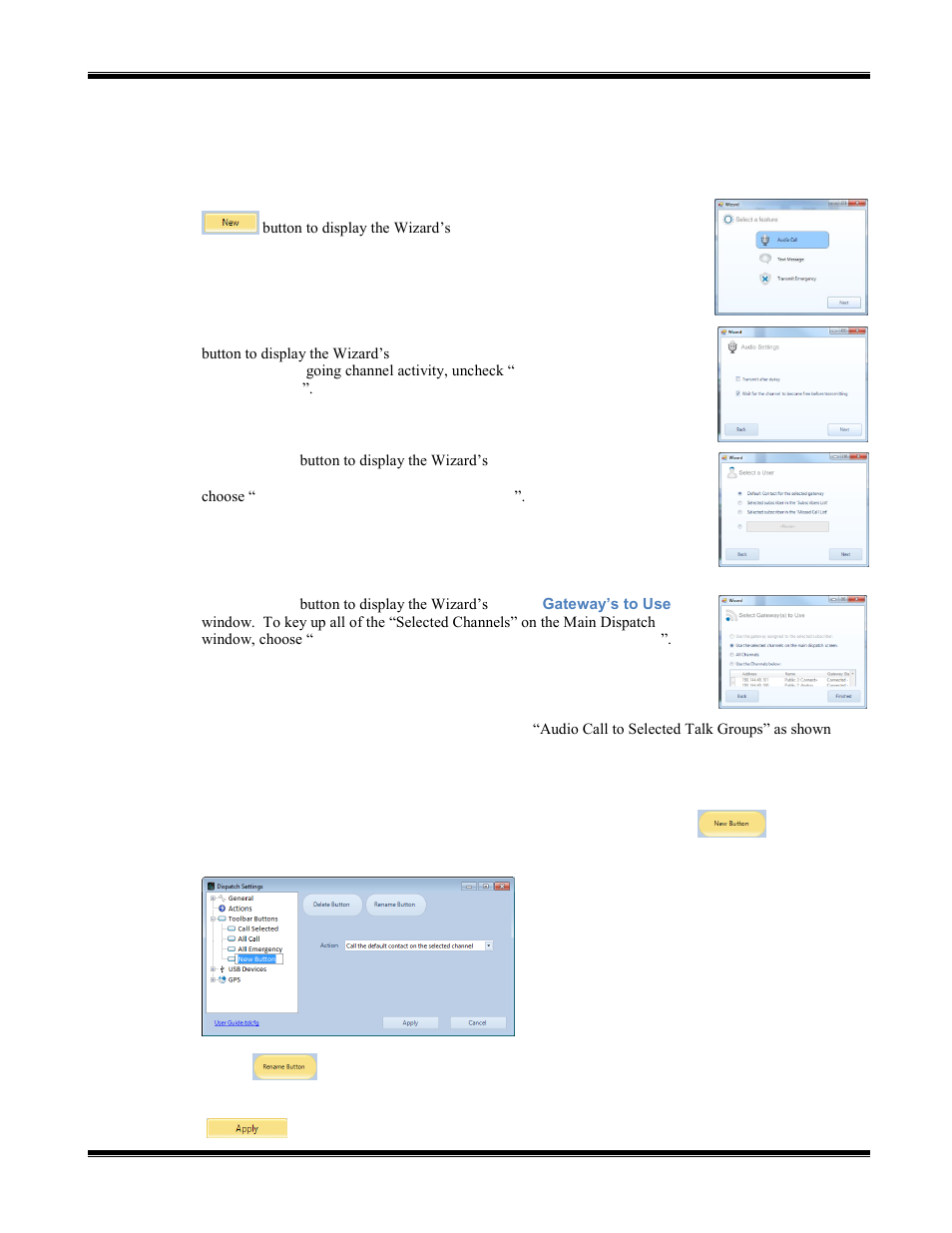 Example - action and toolbar button | CTI Products TurboVUi Dispatch Client Software User Manual | Page 24 / 48