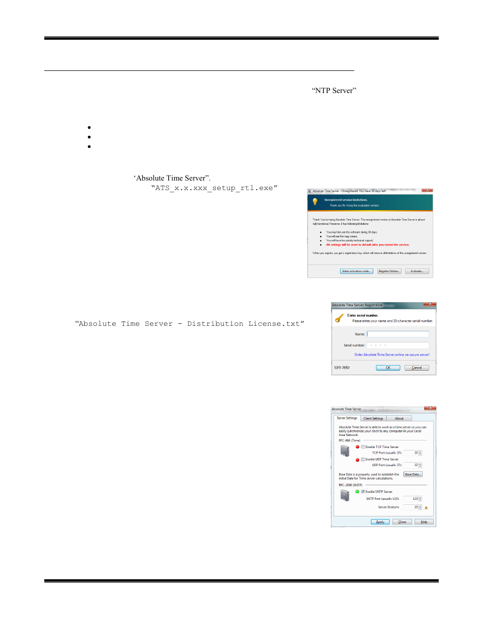 Instale el reloj time server (si es necesario), Reloj (time server) local, Nstale el reloj | Erver, Si es necesario | CTI Products TurboVUi Dispatch Client Software User Manual | Page 12 / 50