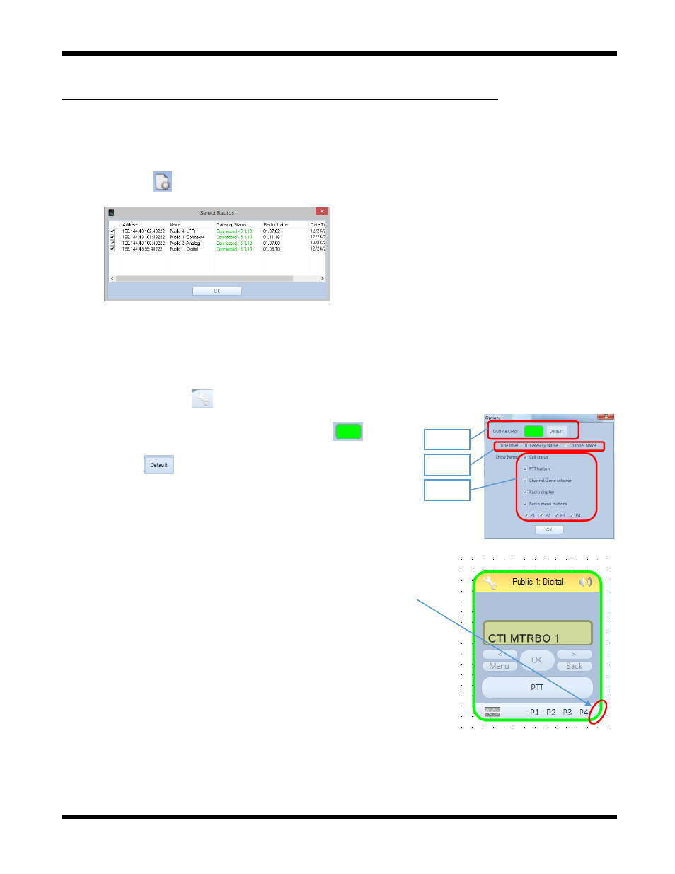 Agregue radio controladores, Configuración del canal de radio, Ersonalice la | Ágina | CTI Products TurboVUi Dispatch Client Software User Manual | Page 17 / 50