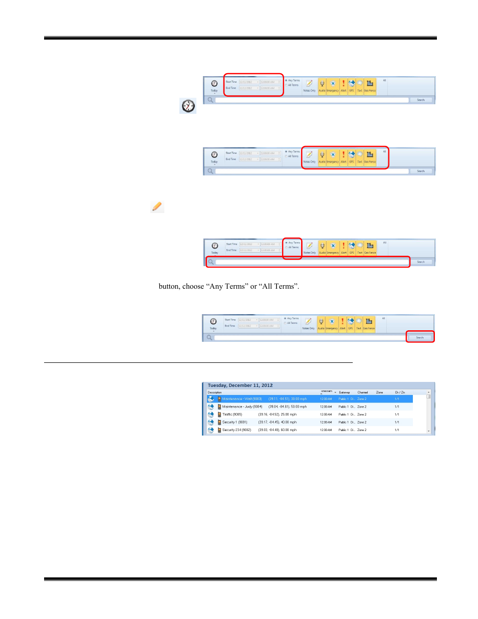 Earch, Esults, Turbovui dispatch user guide | CTI Products TurboVUi Dispatch Client Software User Manual | Page 25 / 32