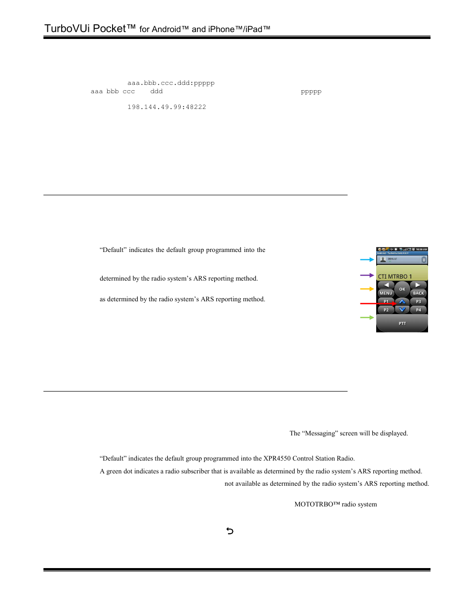 Making a voice call, Sending a text message, Turbovui pocket | Quick-start guide | CTI Products TurboVUi Pocket and PTT Mobile Apps User Manual | Page 3 / 4