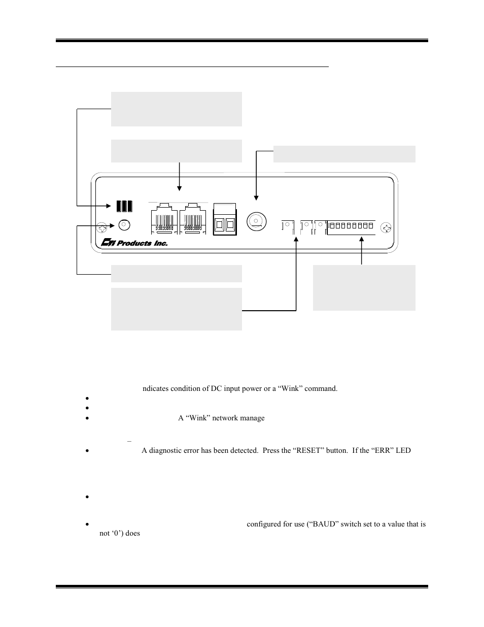 Front panel indicators and buttons, Ront, Anel | Figure 3 ncb front panel | CTI Products NCB/AY with Serial Interface User Manual | Page 12 / 54