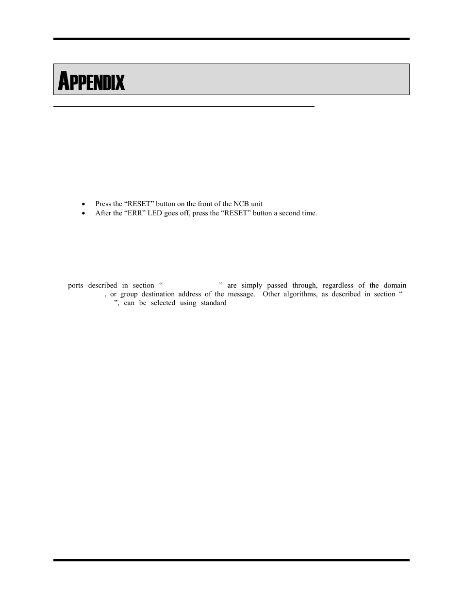 Ppendix | CTI Products NCB/AY with Serial Interface User Manual | Page 38 / 54