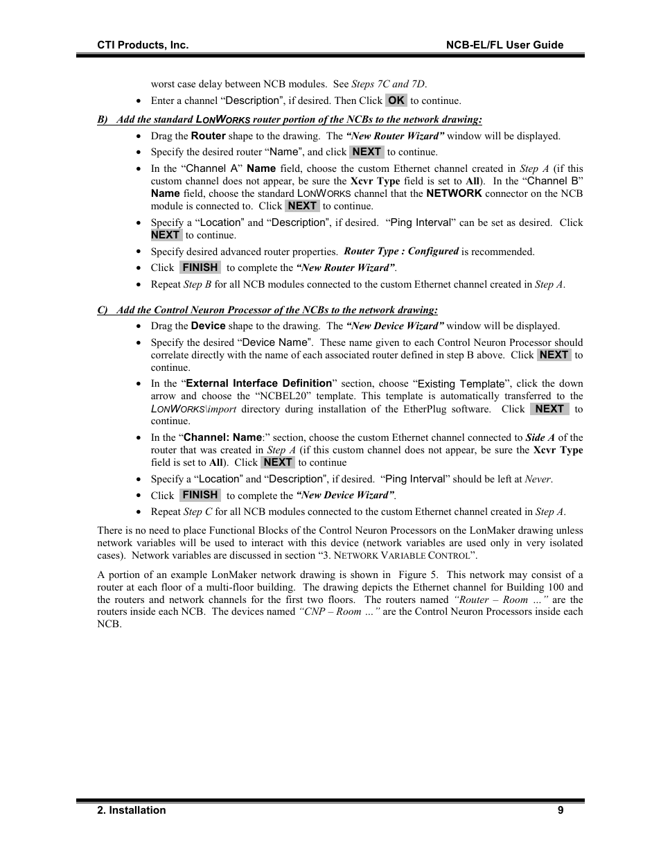 CTI Products NCB/FL with Fiber Interface User Manual | Page 12 / 40