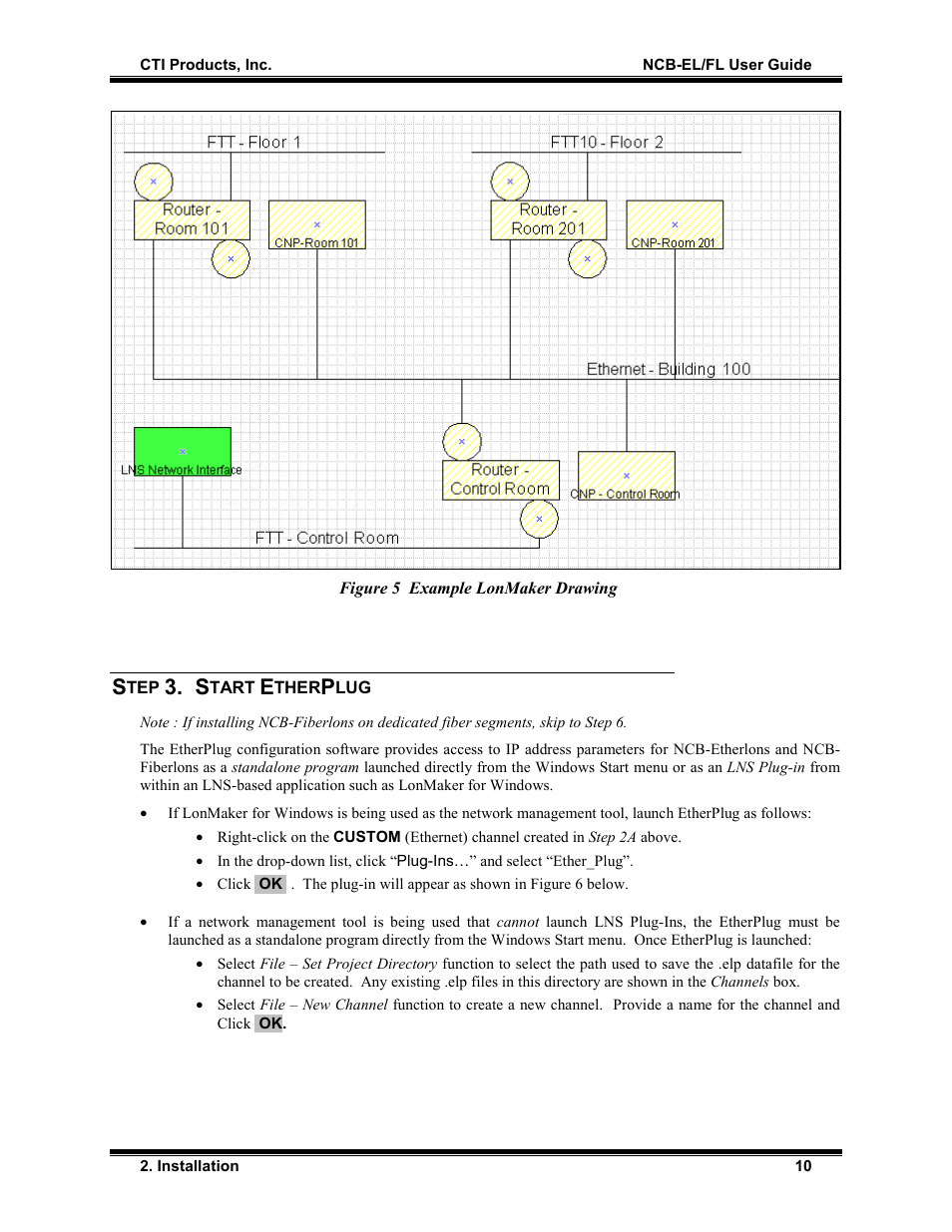 Step 3. start etherplug | CTI Products NCB/FL with Fiber Interface User Manual | Page 13 / 40