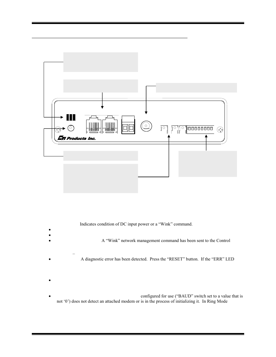 Front panel indicators and buttons, Ront, Anel | Figure 3 ncb front panel | CTI Products NCB/EM with External PSTN Modem User Manual | Page 12 / 63