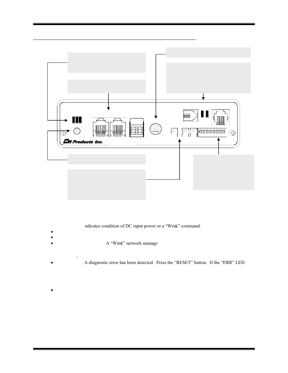 Front panel indicators and buttons, Ront, Anel | Figure 3 ncb/im module front panel | CTI Products NCB/IM with Internal PSTN Modem User Manual | Page 12 / 56
