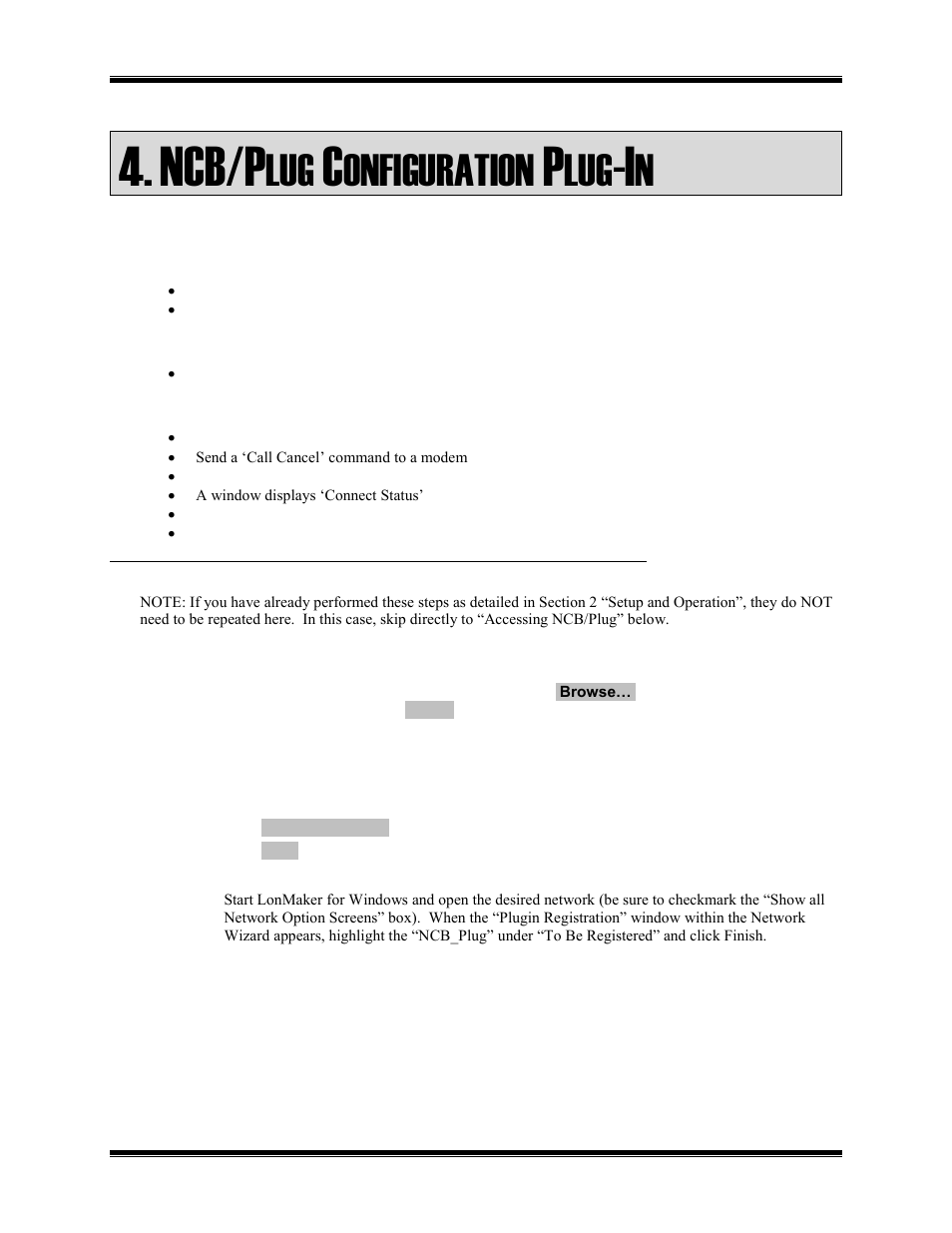 Ncb/plug, Ncb/p, Onfiguration | CTI Products NCB/IM with Internal PSTN Modem User Manual | Page 33 / 56