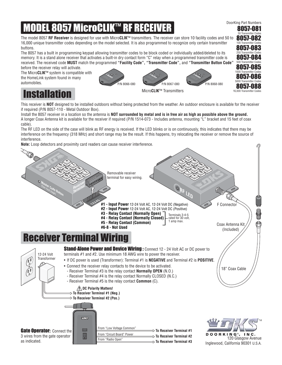 Controlled Products Systems Group 8057-081 User Manual | 3 pages