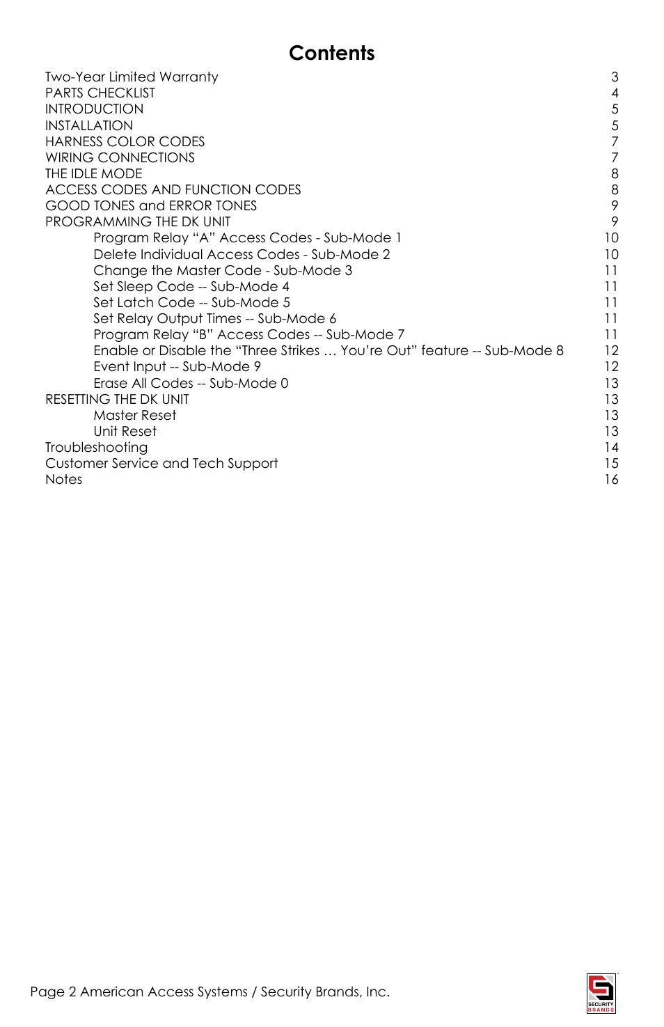 Controlled Products Systems Group ADV-1000 User Manual | Page 2 / 20