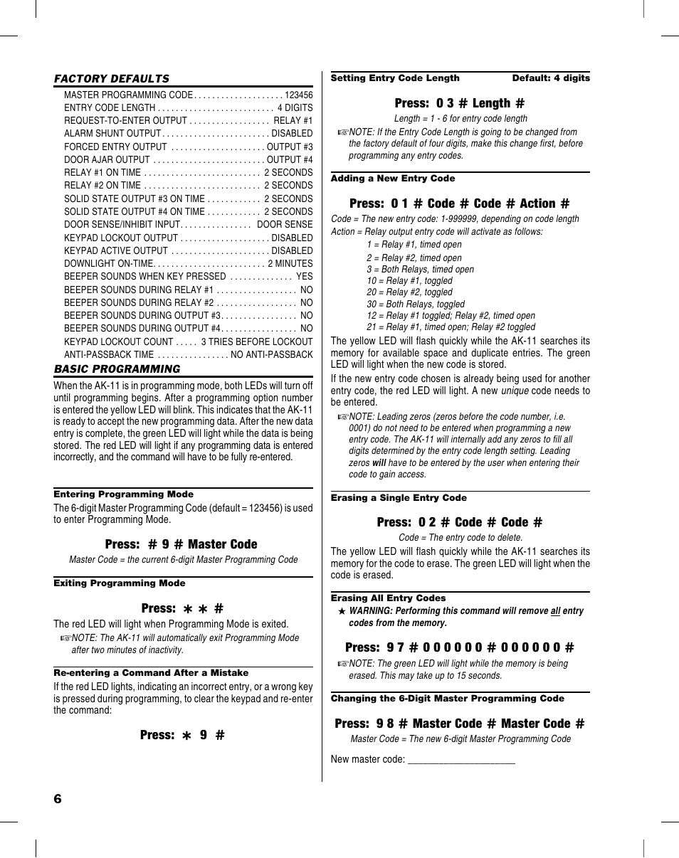 Controlled Products Systems Group AK-11 User Manual | Page 6 / 12