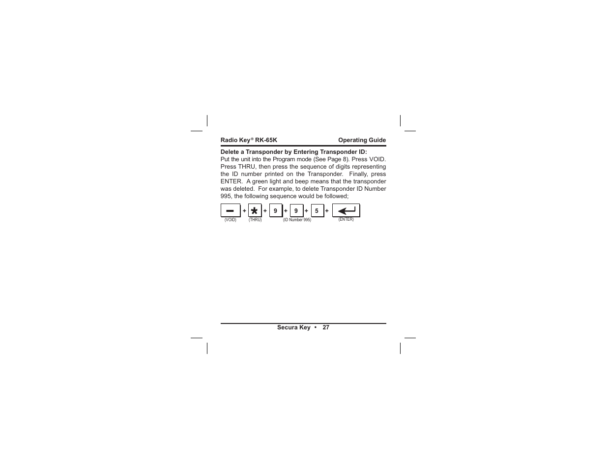 Controlled Products Systems Group RK65K User Manual | Page 30 / 35