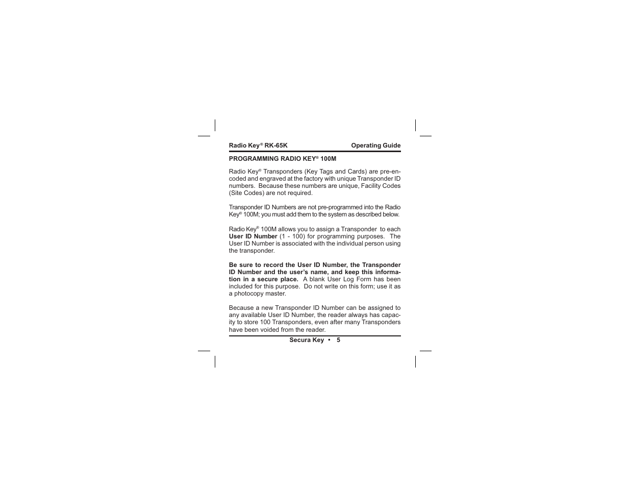 Controlled Products Systems Group RK65K User Manual | Page 8 / 35