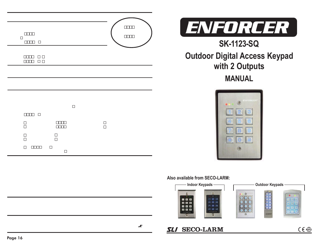 Controlled Products Systems Group SK-1123-SQ User Manual | 8 pages