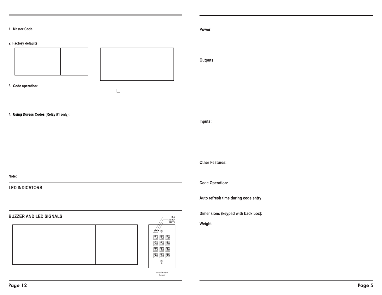 Digital access keypad manual | Controlled Products Systems Group SK-1123-SQ User Manual | Page 5 / 8