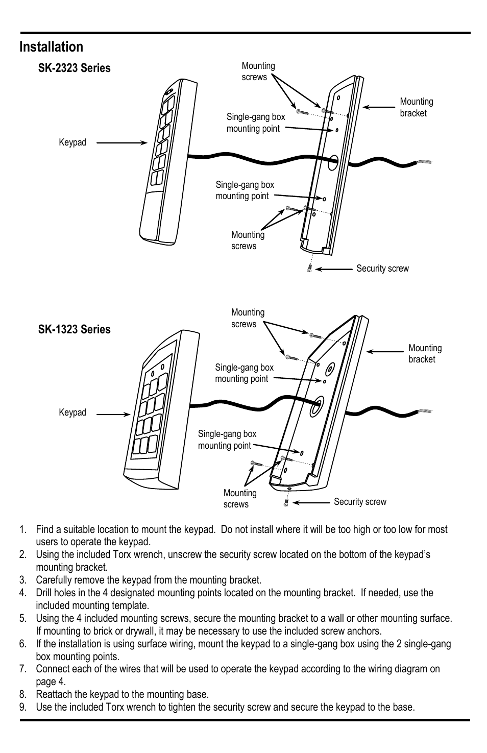 Controlled Products Systems Group SK-1323-SDQ User Manual | Page 5 / 15