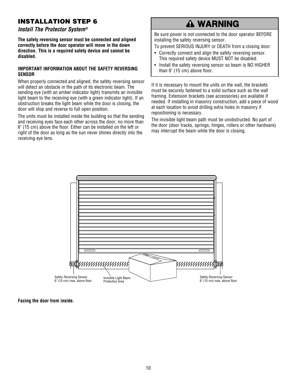 Install the protector system, Installation step 6 | Controlled Products Systems Group 3950 User Manual | Page 10 / 24