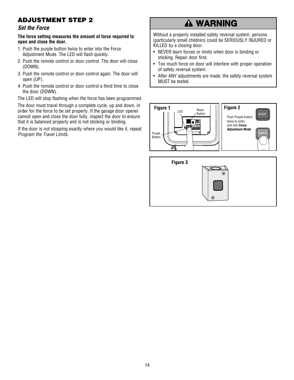 Setting the force, Adjustment step 2, Set the force | Controlled Products Systems Group 3950 User Manual | Page 14 / 24