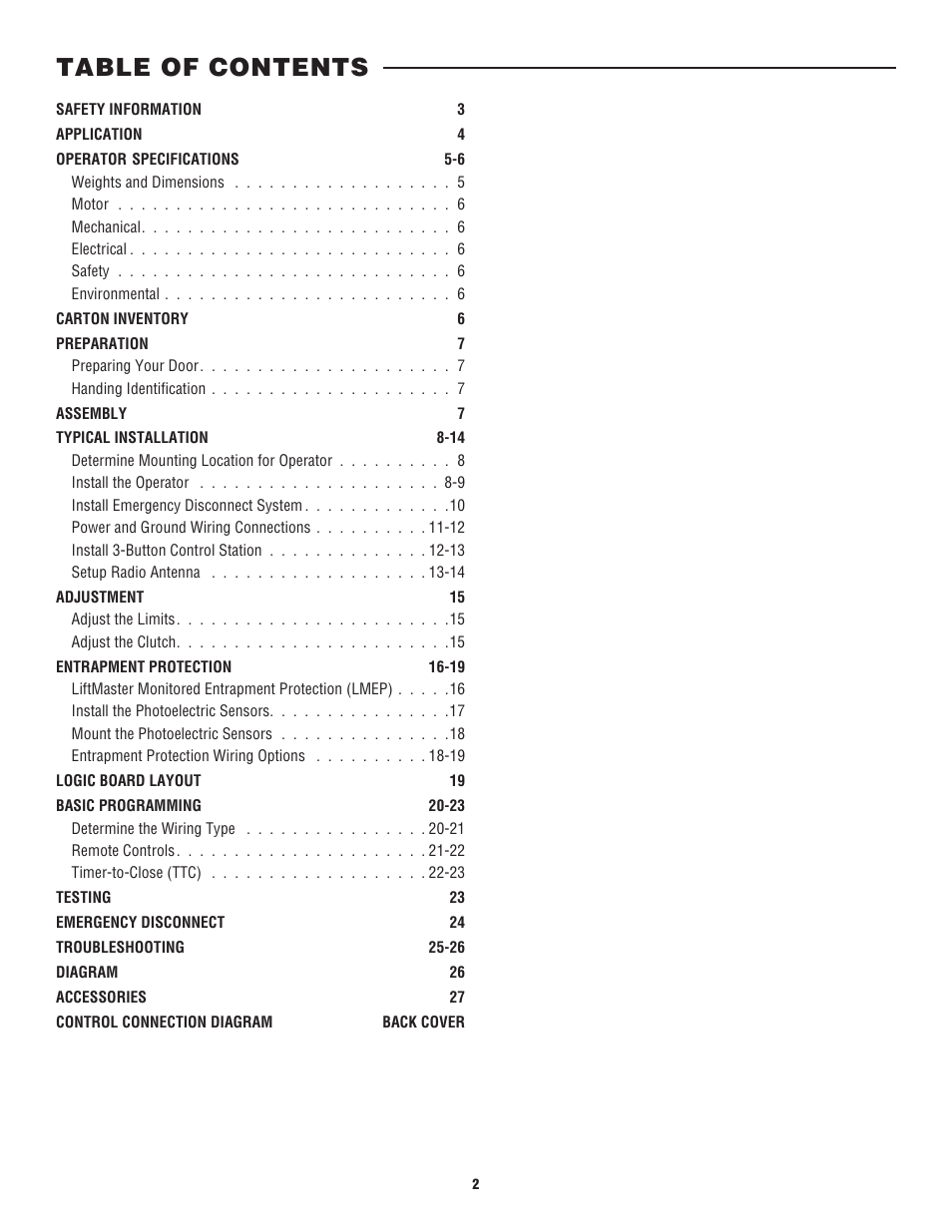 Controlled Products Systems Group CDO MD L/H Hoist 1/2hp 115v User Manual | Page 2 / 28