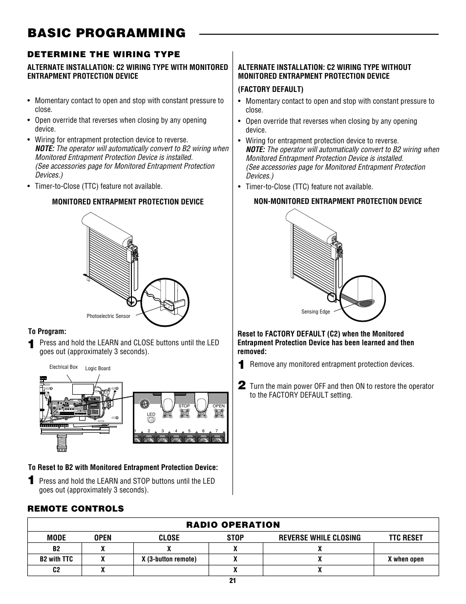 Remote controls, 12 basic programming | Controlled Products Systems Group CDO MD L/H Hoist 1/2hp 115v User Manual | Page 21 / 28