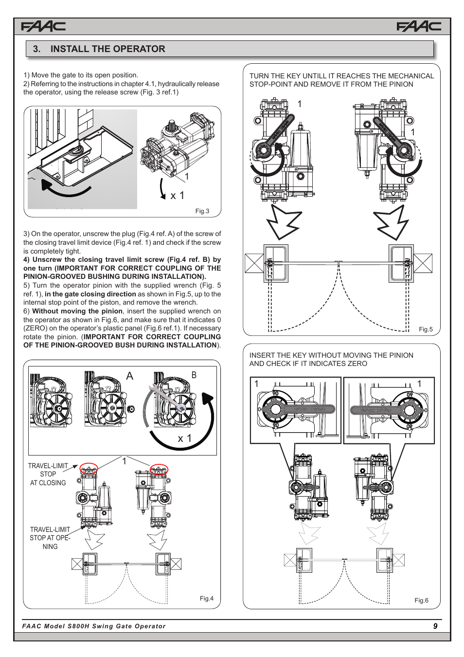 Install the operator | Controlled Products Systems Group -108710 User Manual | Page 9 / 33