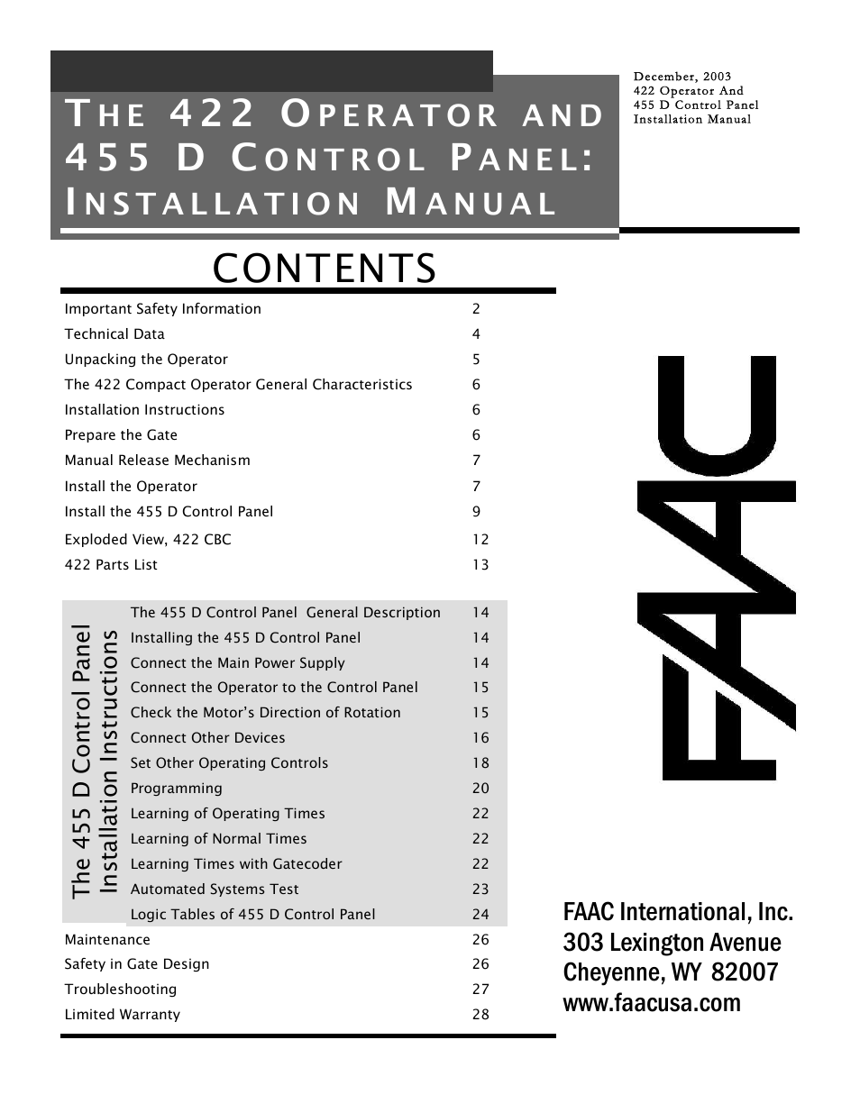 Controlled Products Systems Group 1042001 User Manual | 28 pages