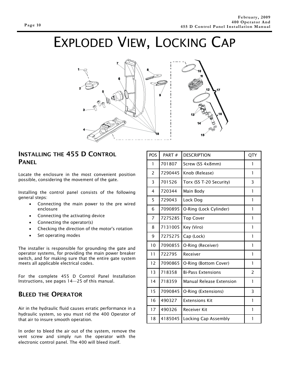 Xploded, Ocking, 455 d c | Controlled Products Systems Group 1042011 User Manual | Page 10 / 28