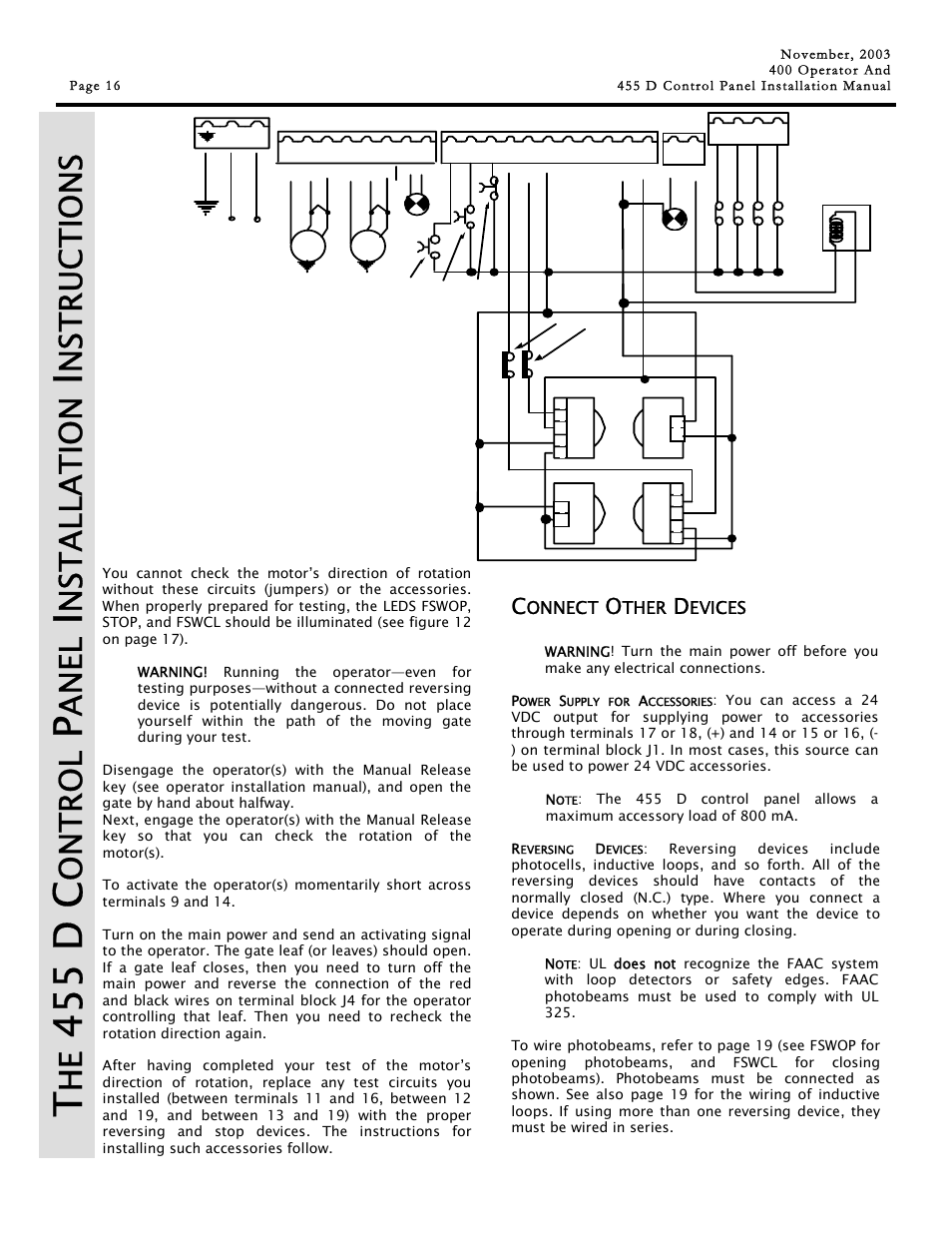 455 d c, On t r ol, Anel | Ns tal latio n | Controlled Products Systems Group 1042011577 User Manual | Page 16 / 28