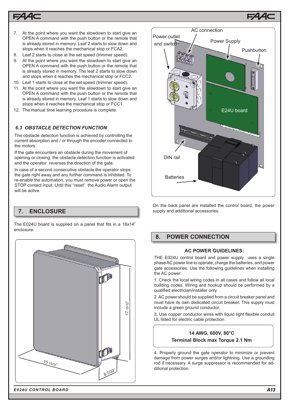 Enclosure 8. power connection | Controlled Products Systems Group 104301 User Manual | Page 25 / 30